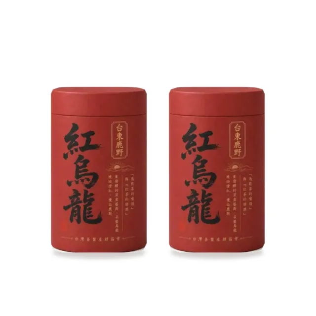 【台灣茶葉產銷協會】台東鹿野紅烏龍 2入組|罐裝4兩