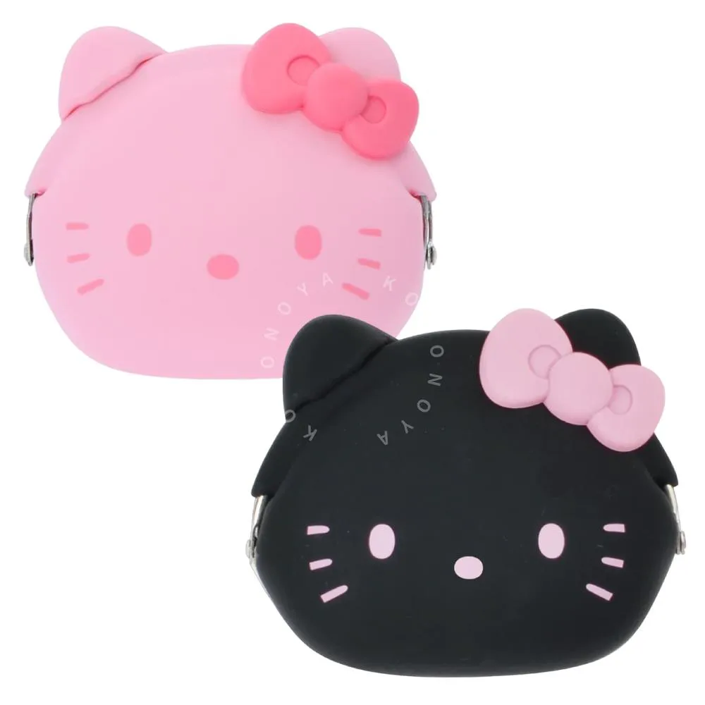 【小禮堂】雙11 Hello Kitty 矽膠扣型零錢包 p+g design - 大臉款(平輸品)