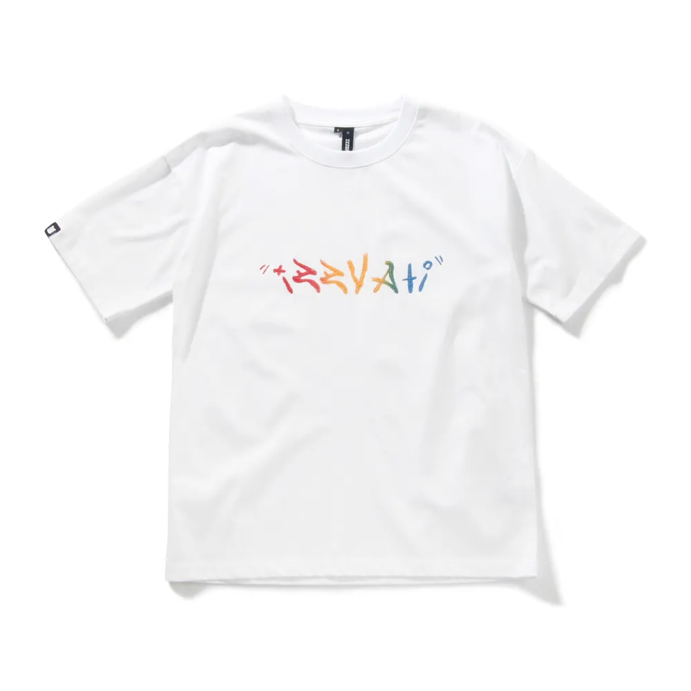 【IZZVATI】塗鴉立體膠印T-白(品牌LOGO短T系列)