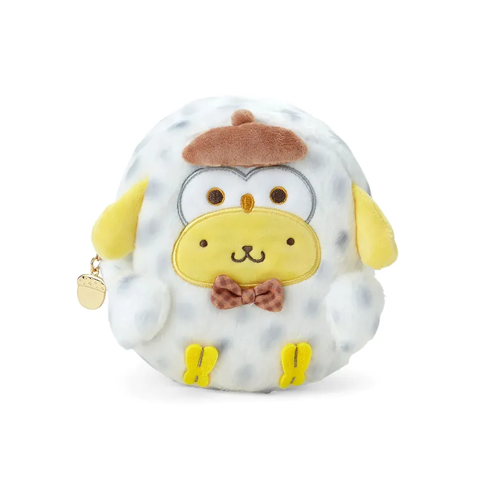 【SANRIO 三麗鷗】森林動物系列 絨毛造型化妝包 布丁狗