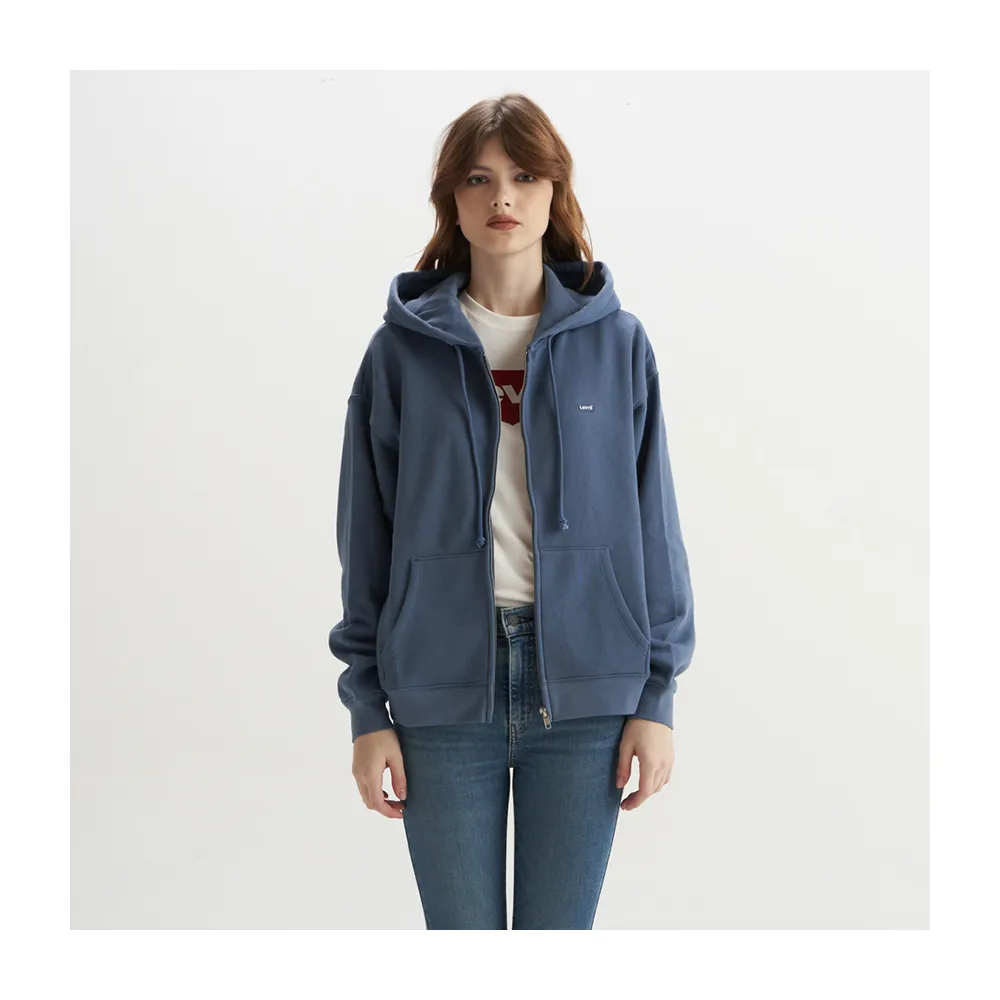 【LEVIS】女款 長袖LOGO連帽外套 熱賣單品 A5945-0006