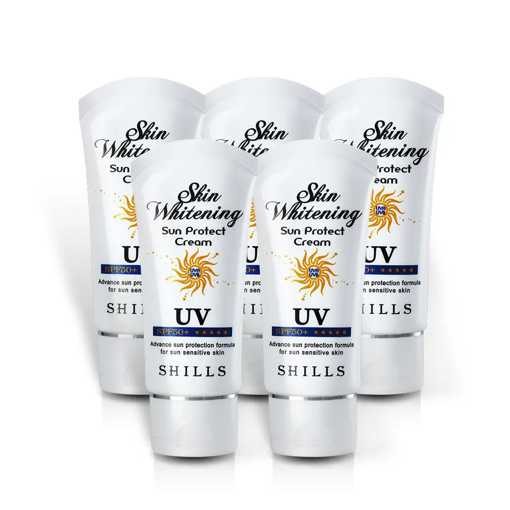 【SHILLS 舒兒絲】果然防曬極淨美白隔離霜SPF50★★★★★5入組(防曬乳/妝前乳/飾底乳)