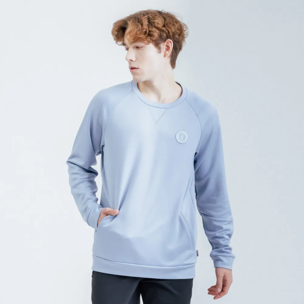 【Hilltop 山頂鳥】POLYGIENE抗菌吸濕快乾保暖刷毛彈性上衣 男款 藍｜PH51XML6ECE0