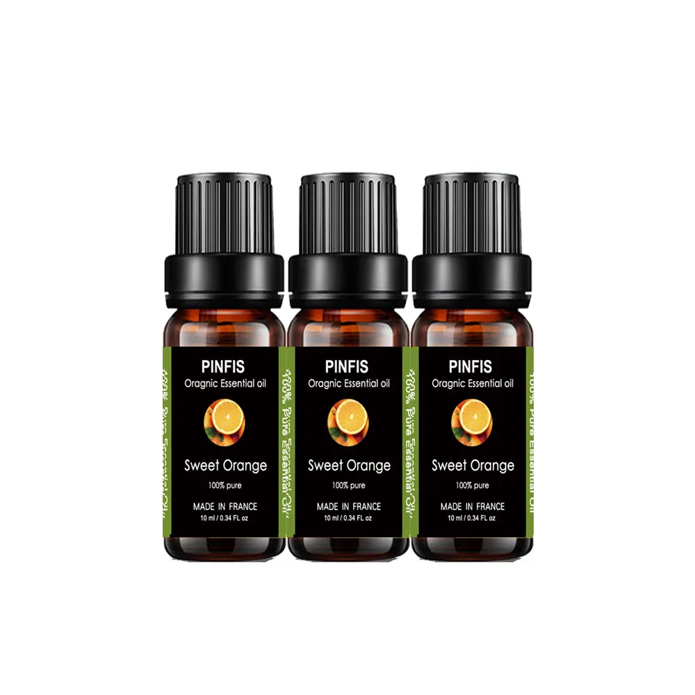 【PINFIS 品菲特】法國有機甜橙純精油-歐盟Ecocert有機認證-3入(10ml)