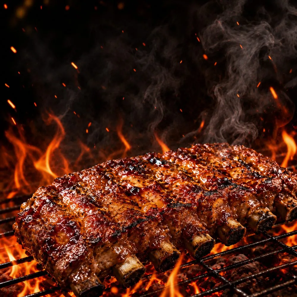 【海肉管家】BBQ和風炭烤豬肋排(4包_300g/包  中秋烤肉/露營必備)