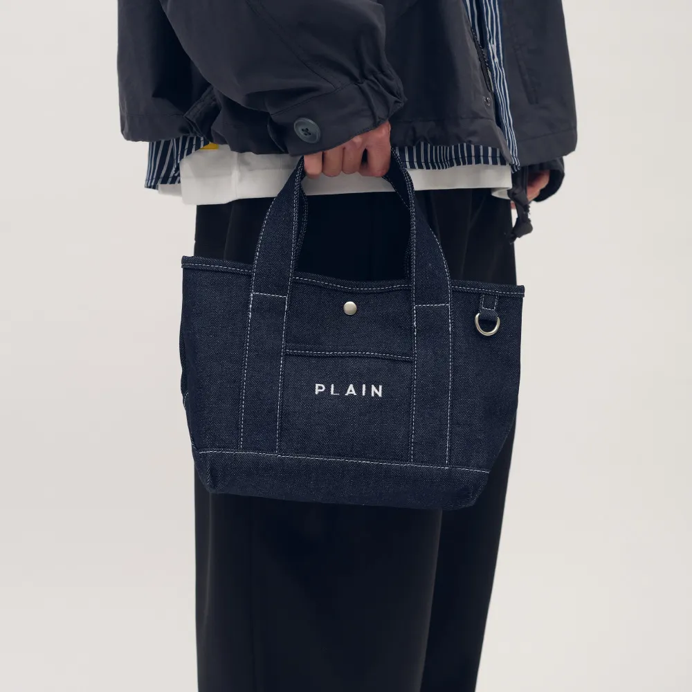 【plain-me】雙11 (小型) PLAIN 丹寧包 帆布包 包包 手提包 肩背包 Tote包_PLN3069-261