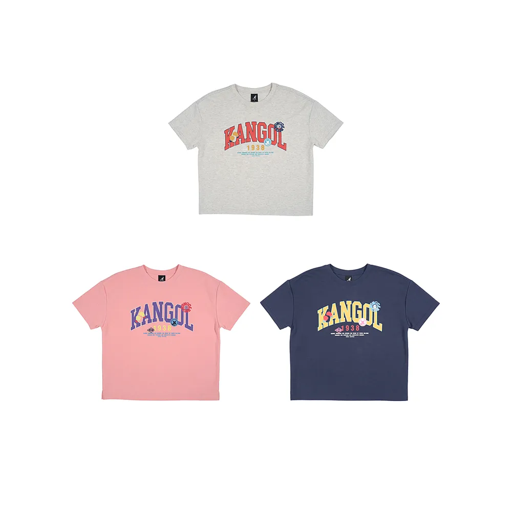 【KANGOL】KANGOL 寬版短袖T恤 花朵字母LOGO 女款 65221005