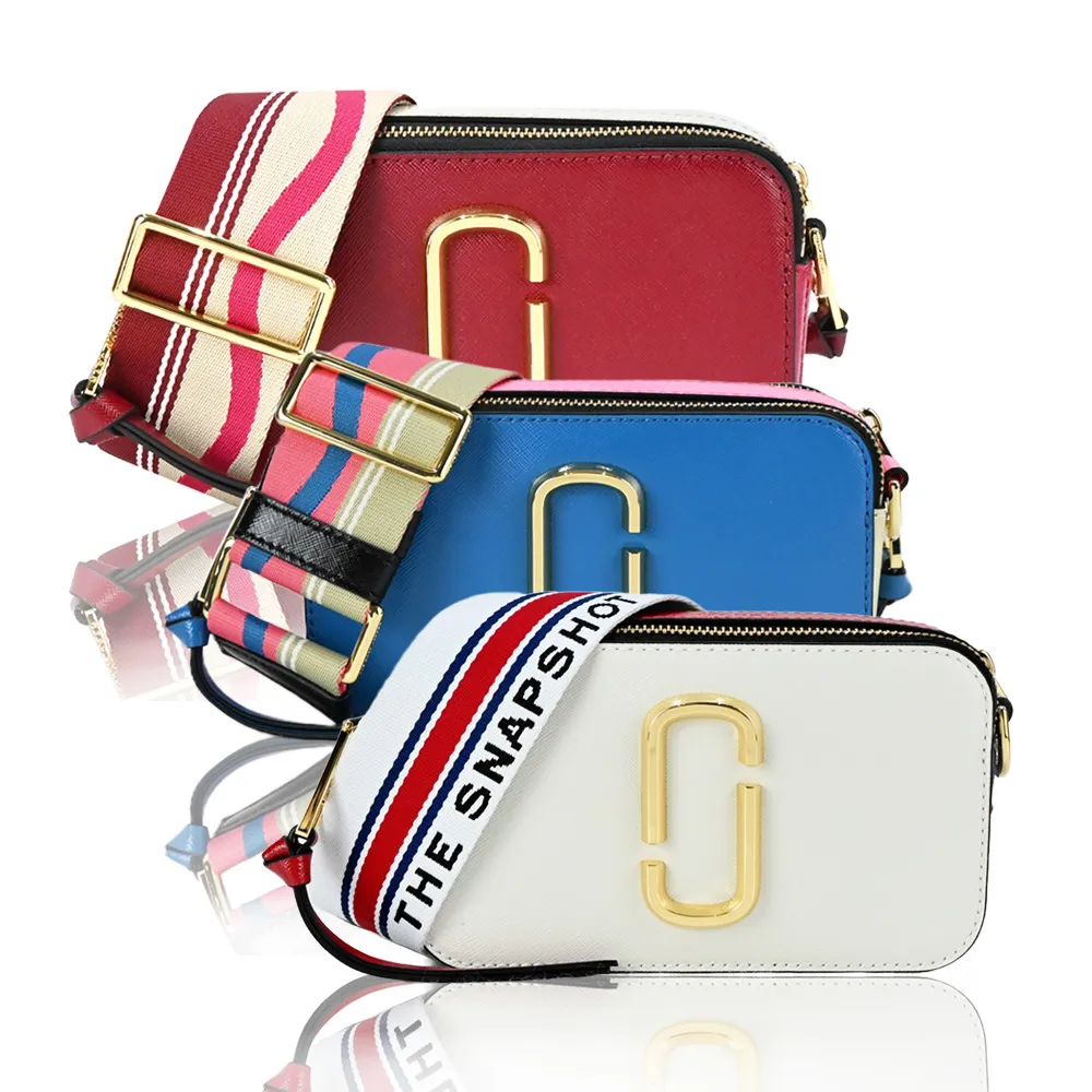【MARC JACOBS 馬克賈伯】SNAPSHOT 防刮撞色雙層斜背/相機包(多色選)