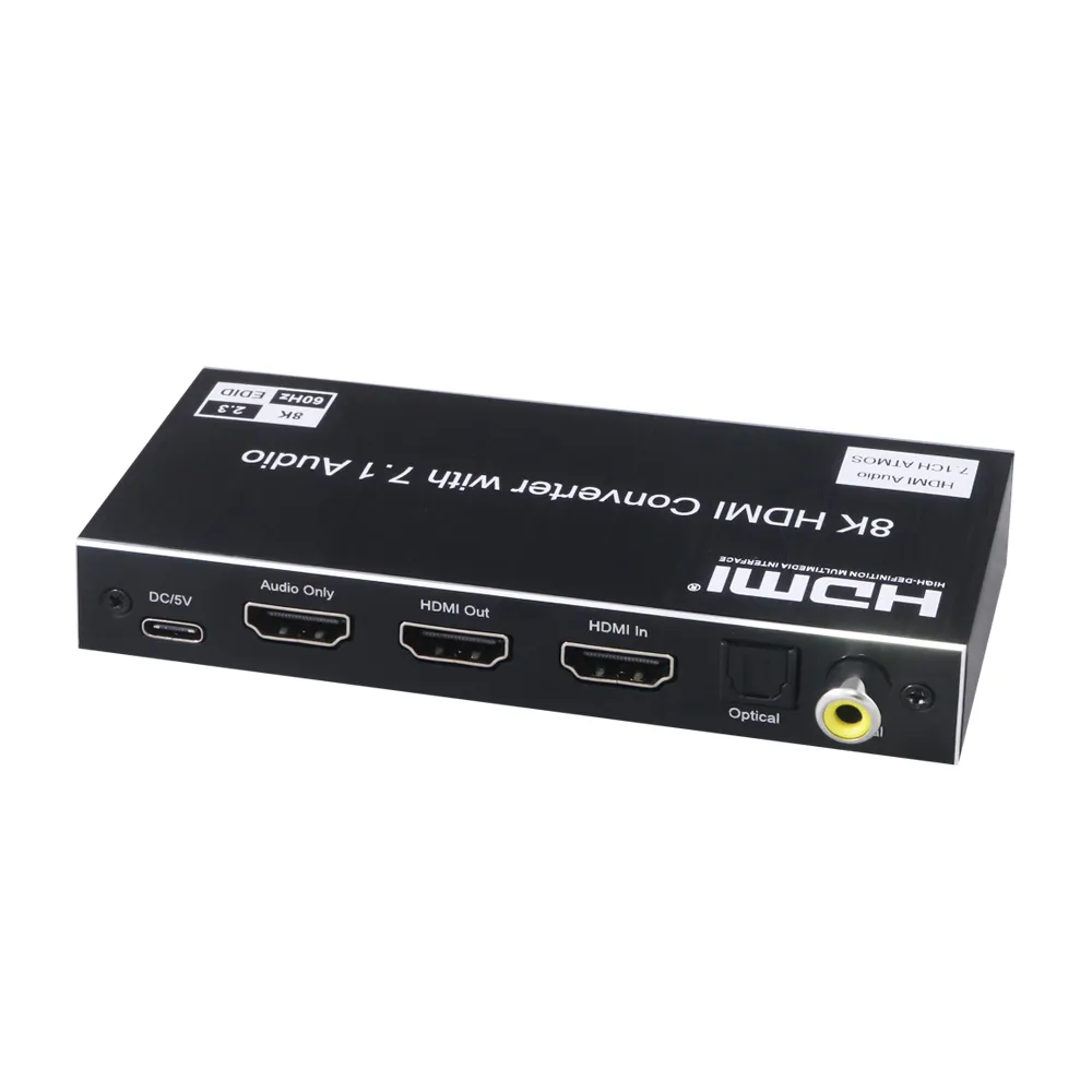 【伽利略】HDMI 8K@60Hz 音/視頻分離器 光纖/同軸輸出(HDAUOC80)