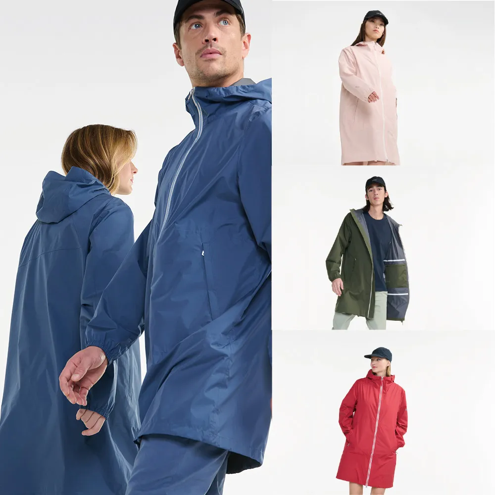 【AIGLE】MTD 防水易收納長版外套∣AG-FBH06(防水外套 防風 防潑水 輕量 抗UV 防曬外套 女外套 男外套)