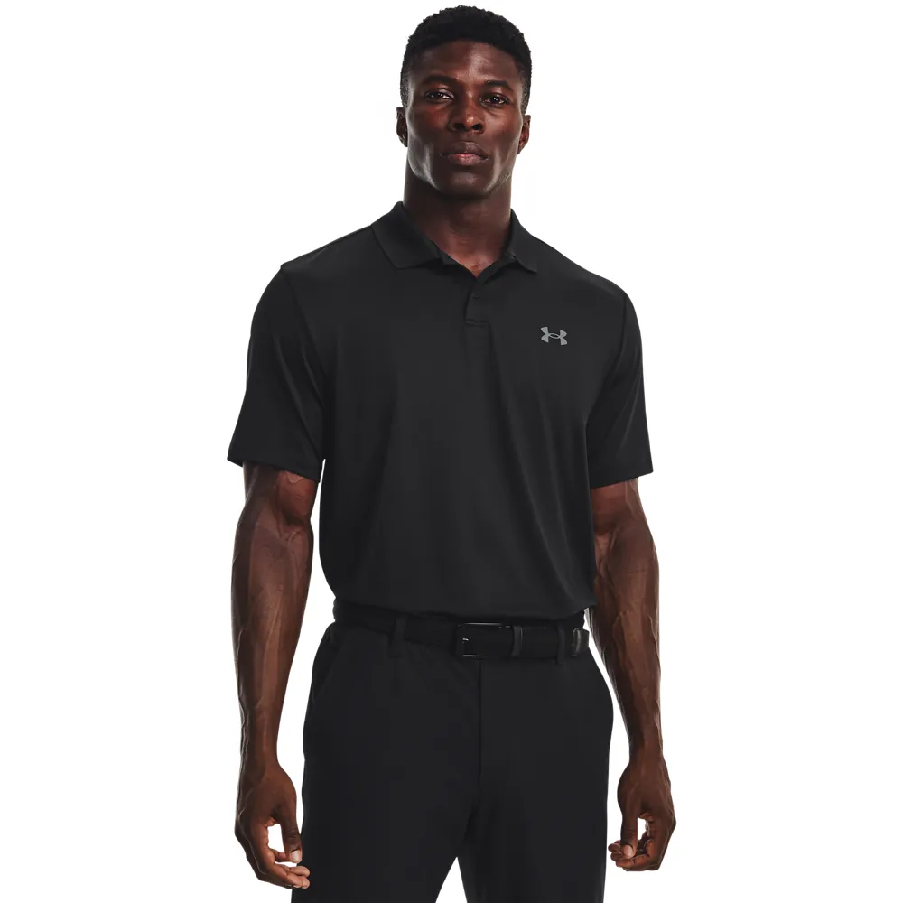 【UNDER ARMOUR】UA 男 Matchplay 短袖POLO衫_1377374-001(黑色)