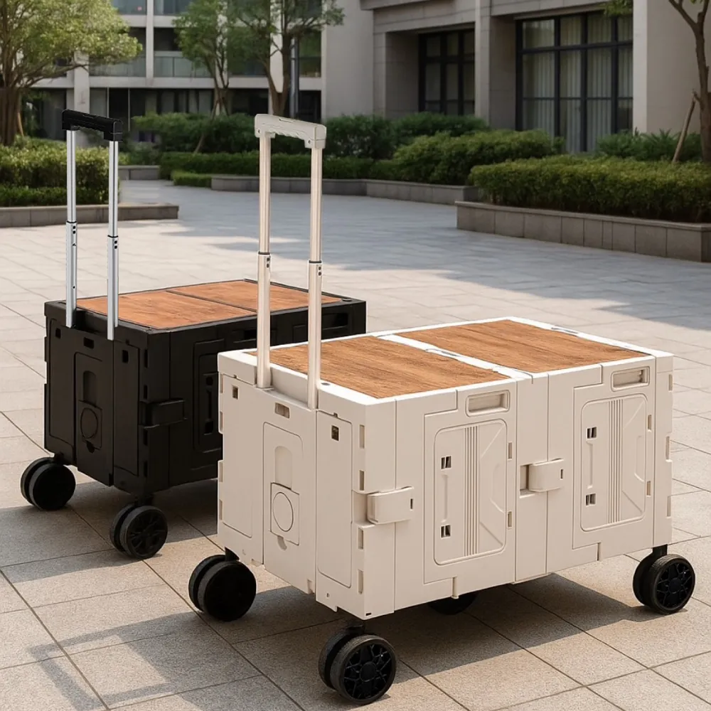 【ONE HOUSE】丹邁越野5輪折疊購物收納車 買菜車 購物車 平拉推車(150L巨型折疊手推車_六開門 1入)