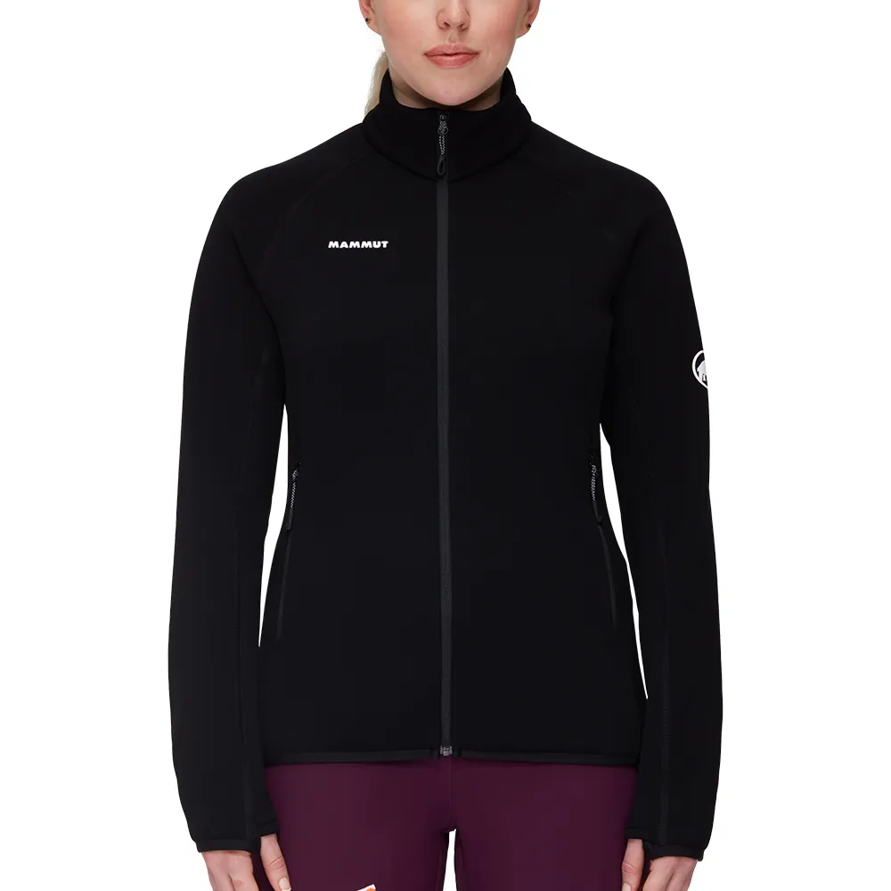 【Mammut 長毛象】Aconcagua ML Jacket AF W 運動刷毛機能立領外套 女款 黑色 #1014-04452
