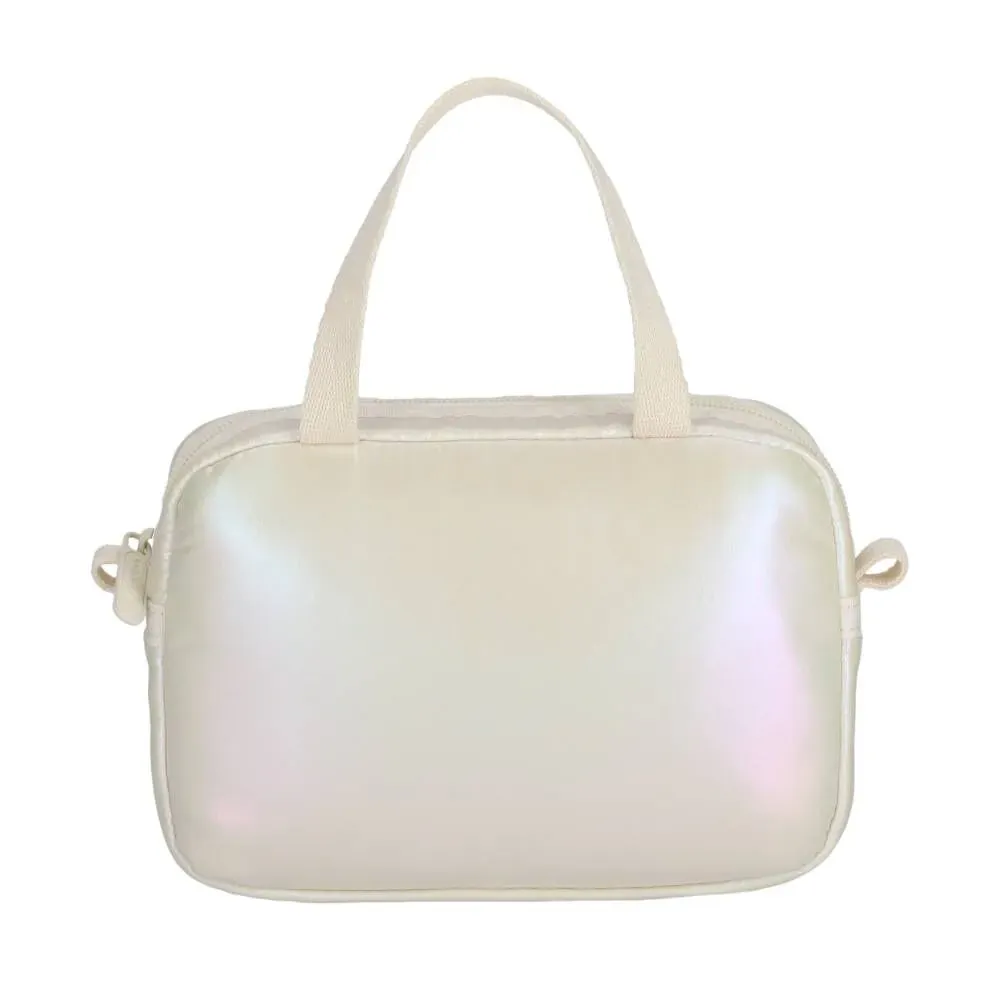 【Lesportsac】珍珠奶油色手提化妝包 收納包 盥洗包 送禮 禮物 推薦 女包(漸層光影)