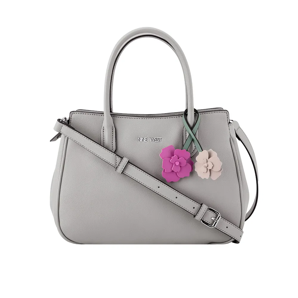 【NINE WEST】DEIDRA 經典手提兩用托特包 斜背包-大象灰(568706)