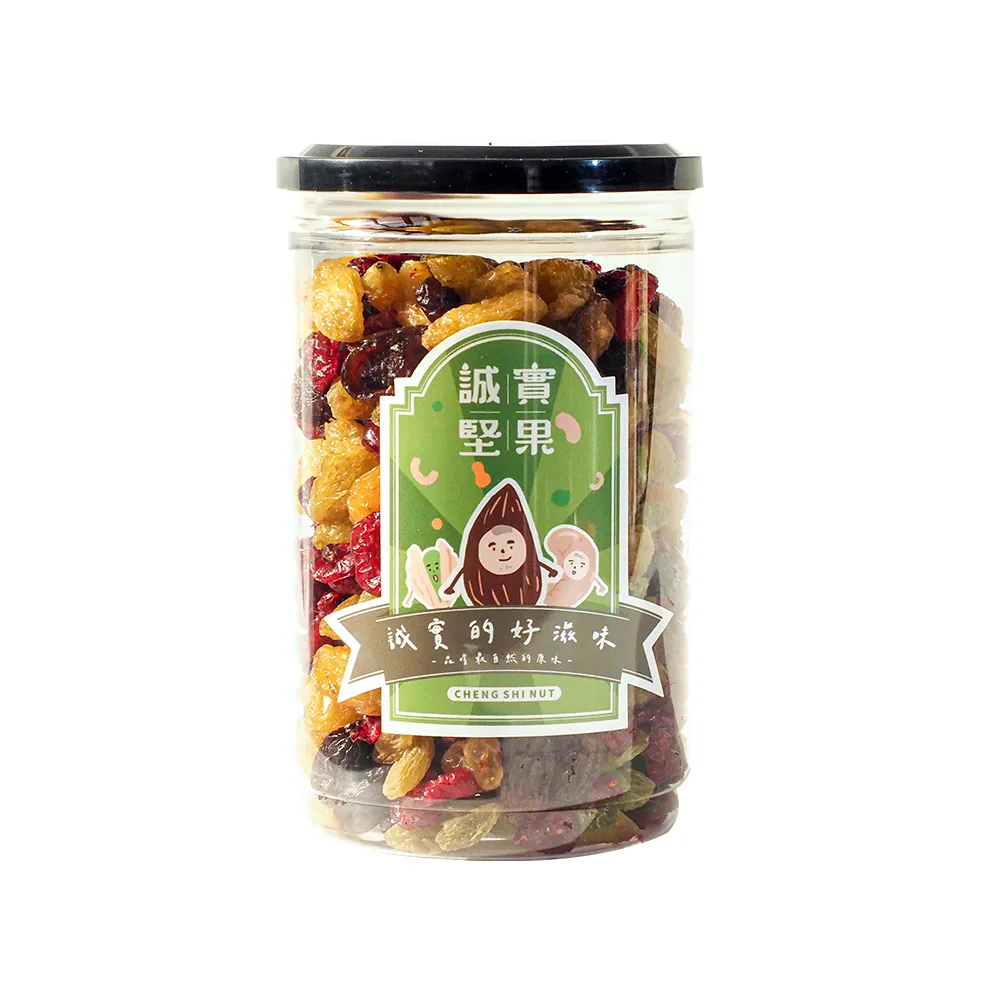 【誠實堅果】四色葡萄乾380gx6罐(原味/黃金葡萄/蔓越莓/天然果乾/低卡/零食/低溫烘焙)