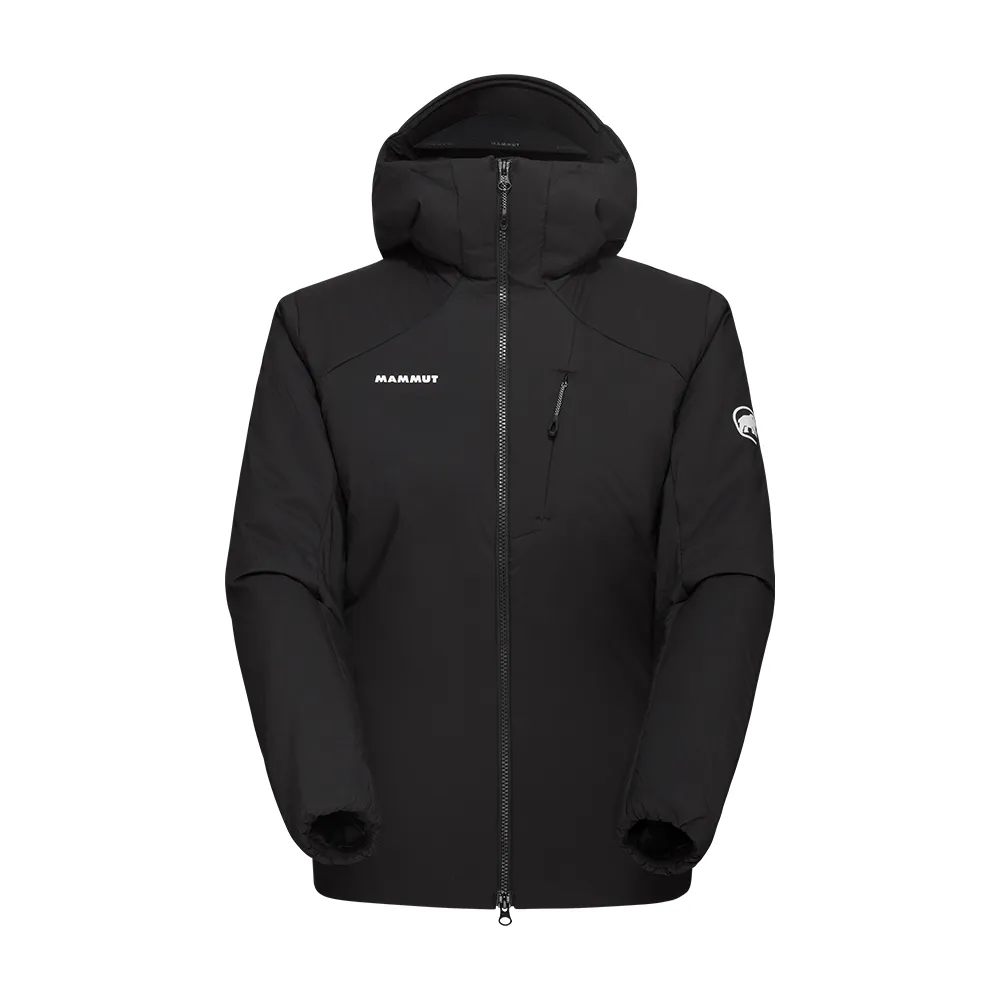 【Mammut 長毛象官方直營】Rime IN Flex Hooded Jacket W 彈性保暖化纖連帽外套 黑色 女款 #1013-02141