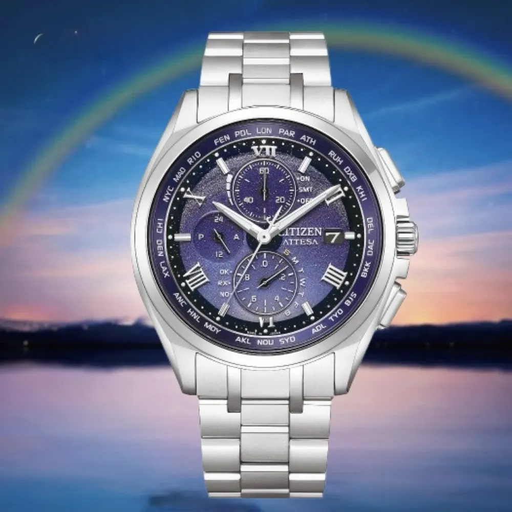 【CITIZEN 星辰】GENTS系列 夜之月虹 光動能率性電波腕錶/41.5mm(AT8240-66L)