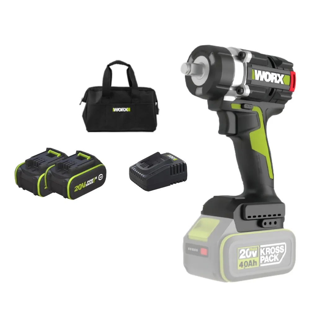 【WORX 威克士】20V 700Nm 無刷衝擊扳手 WU270.2(鋰電 無刷 大扭力 電動扳手 衝擊扳手 鋰電無刷衝擊扳手)