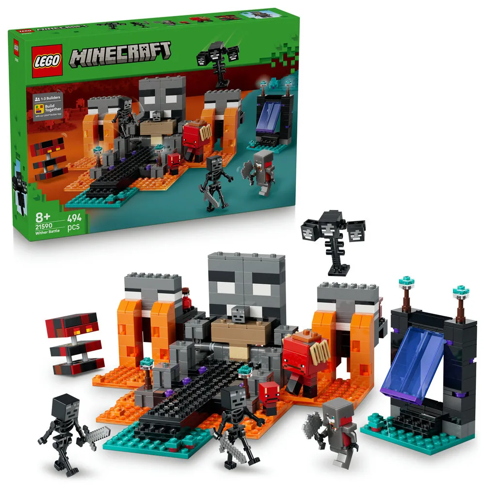 【LEGO 樂高】Minecraft 21590 凋零怪大戰(麥塊 電玩遊戲 積木 玩具)