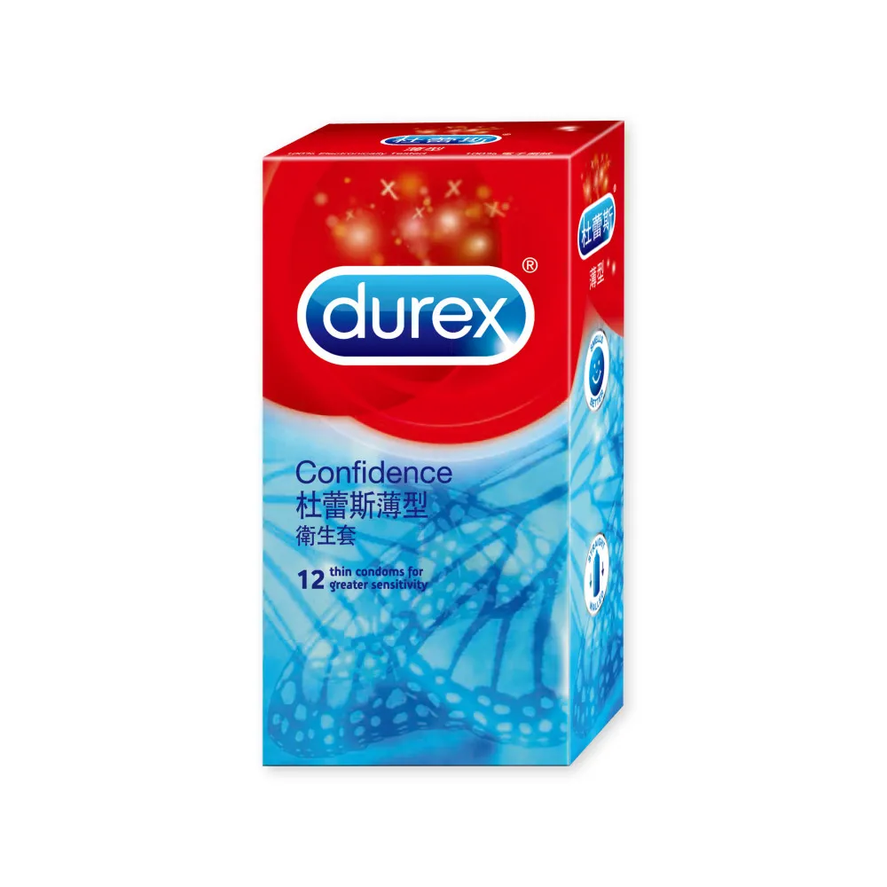 【Durex 杜蕾斯】薄型保險套12入/盒(避孕套/衛生套/經典薄潤系列)
