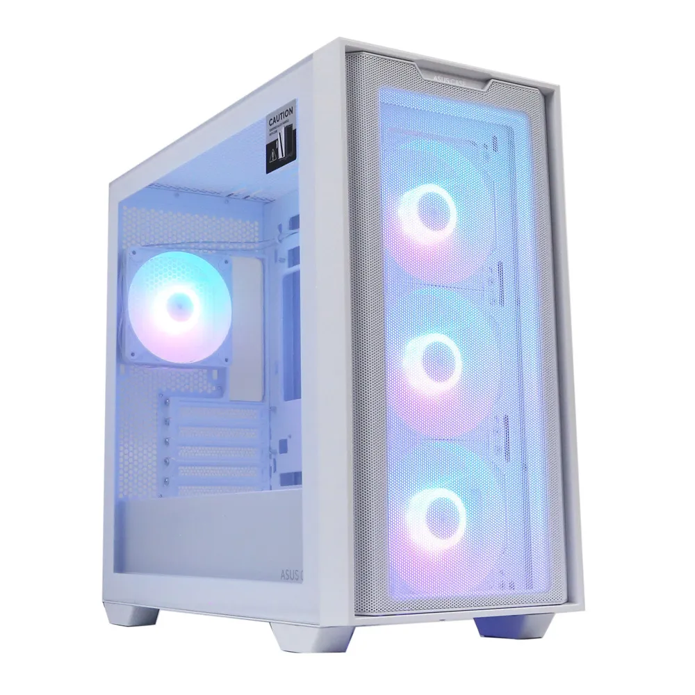 【華碩平台】i5十核RTX5060Ti 16G Win11{戰略騎兵W}電競機(i5-14400F/B760/16G/1TB)