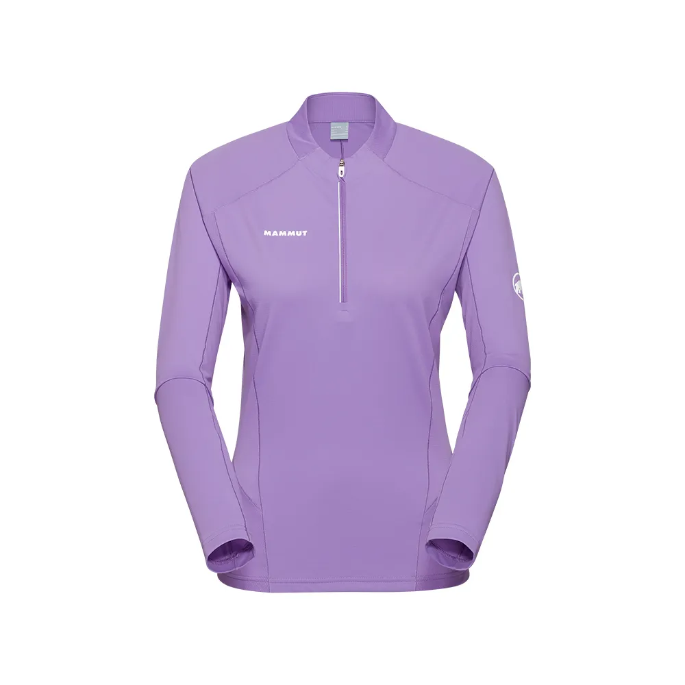 【Mammut 長毛象官方直營】Aenergy FL Half Zip AF 抗菌半拉長袖排汗衣 薰衣草紫 女款 #1016-01320