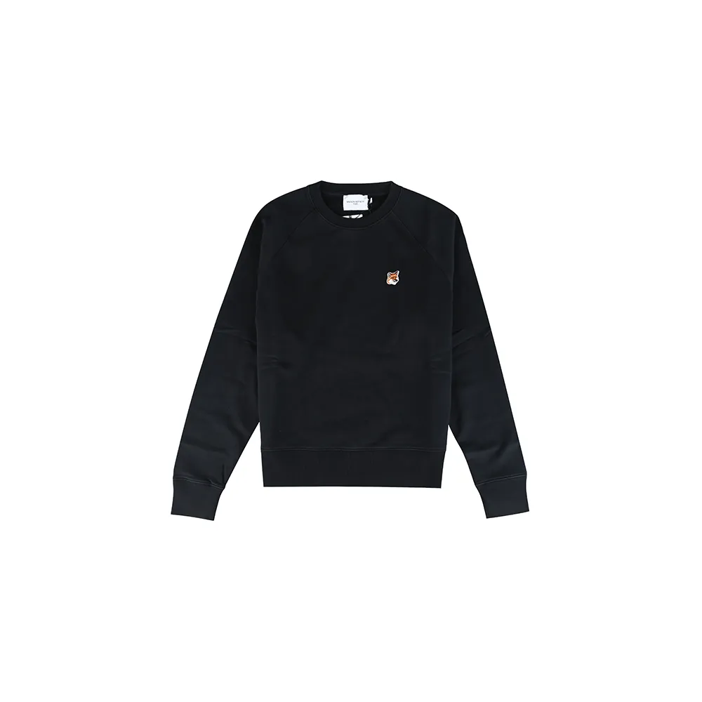 【Maison Kitsune】狐狸LOGO叉肩袖T恤(黑/女款)