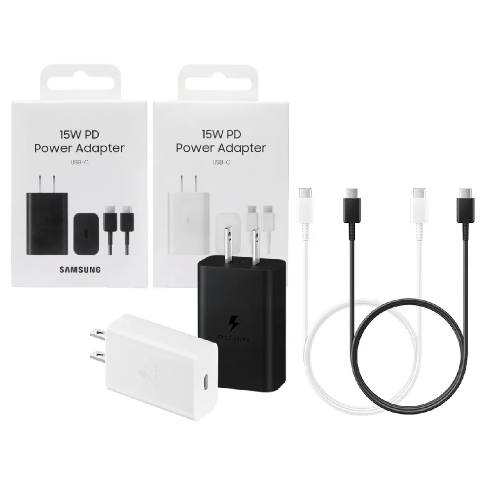 【Samsung 三星】原廠 15W 快充旅充組 Type C_內含雙Type C線(EP-T1510/台灣公司貨)