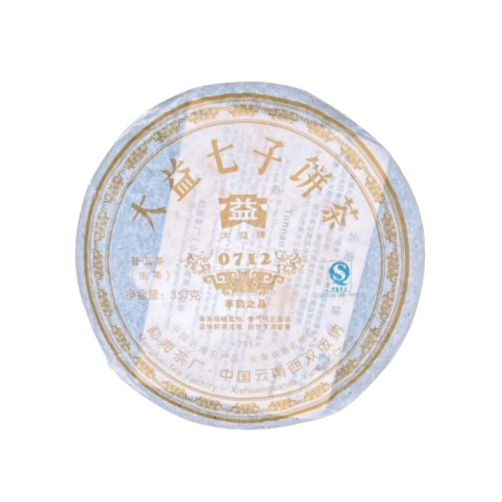 【茶韻】普洱茶2007年孟海/大益茶廠0712生茶357g/餅 普洱茶葉禮盒(生茶/附收藏盒x1)(中秋禮盒)