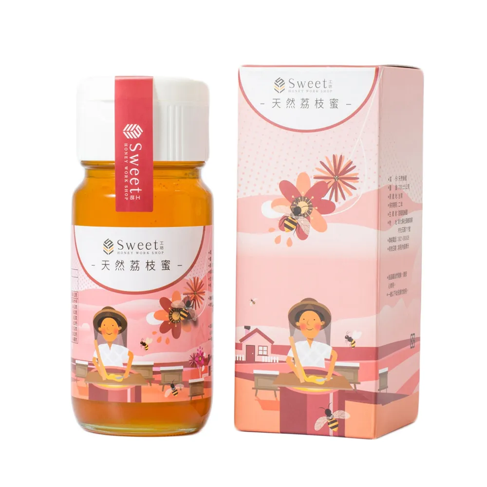 【農會】彰化小農 甜蜜蜜蜂園-國產天然荔枝蜜700gX1瓶