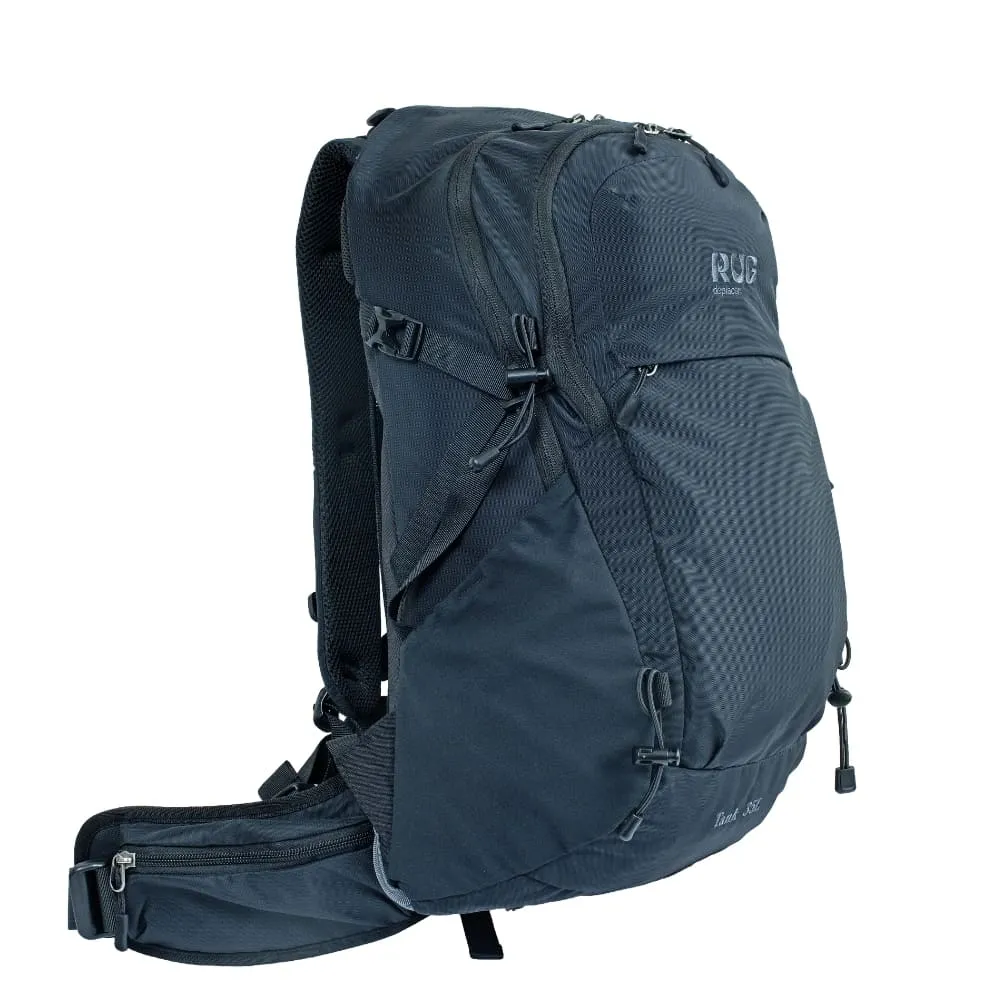 【RUG】Tank 35L 多功能透氣健行背包 黑色(登山背包 中裝 健行背包)