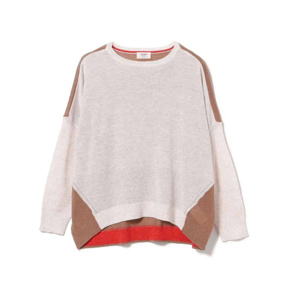 【BEAMS】官方旗艦館 BEAMS HEART / 女裝 配色 蝙蝠袖 上衣