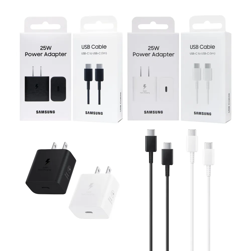 【Samsung 三星】原廠盒裝 T2510 超快充25W+DA705 3A雙Type C線(for S25 S24系列)
