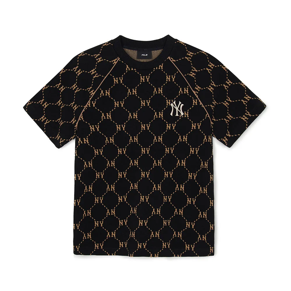 【MLB】短袖T恤 Monogram系列 紐約洋基隊(3ATSM0144-50BKS)