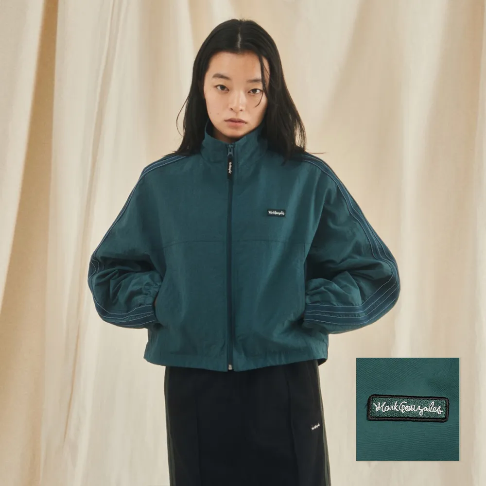 【Mark Gonzales】女裝 裝飾線條短版休閒外套-綠色