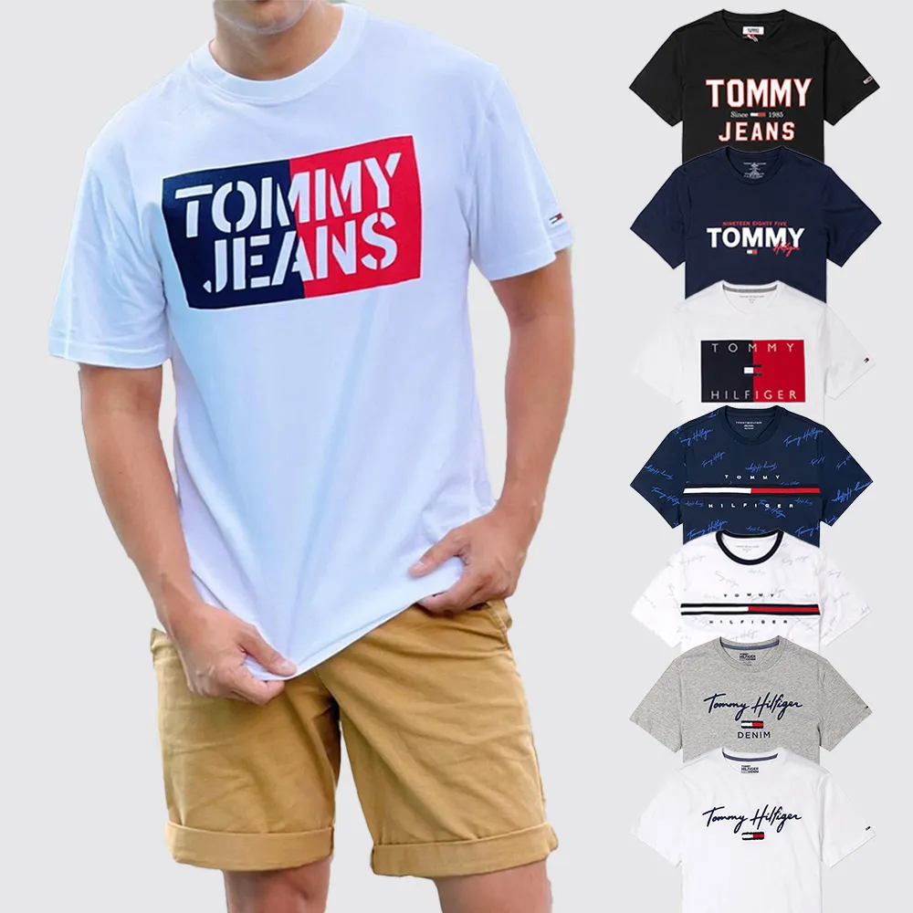 【TOMMY HILFIGER】TOMMY 經典百搭爆款LOGO圖案短袖T恤 上衣-多色選(平輸品/短T)