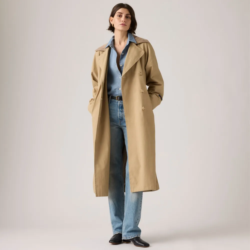 【LEVIS】雙排扣 長版外套 大衣 女生上衣 熱賣單品 005AP-0003