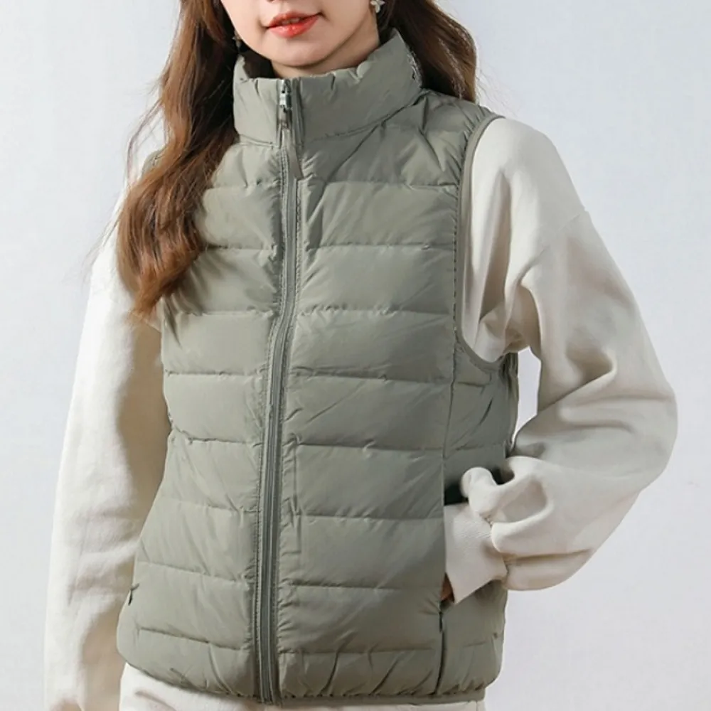 【巴黎精品】頂級真羽絨背心90%鴨絨羽絨衣秋冬(無縫羽絨女外套10色n1lw12)