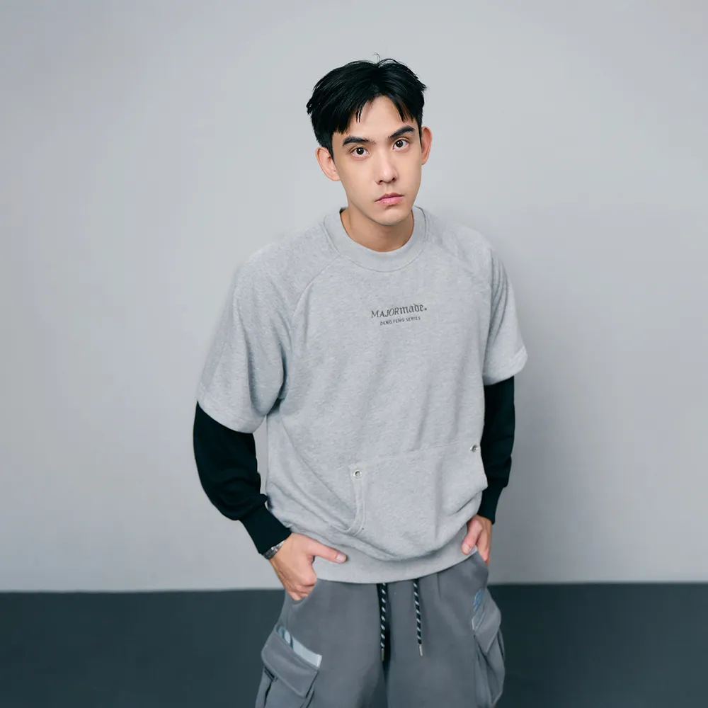 【MAJOR MADE】假兩件雙色拼接大學T(素T/拼接/大學T)