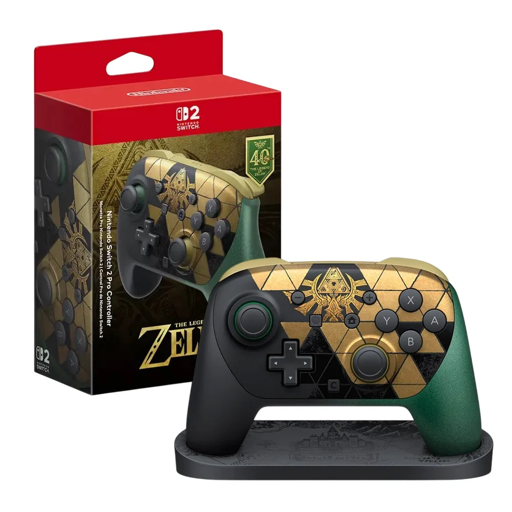 【Nintendo 任天堂】NS2 Switch2 薩爾達傳說40週年紀念版 Pro 控制器 手把(台灣公司貨)