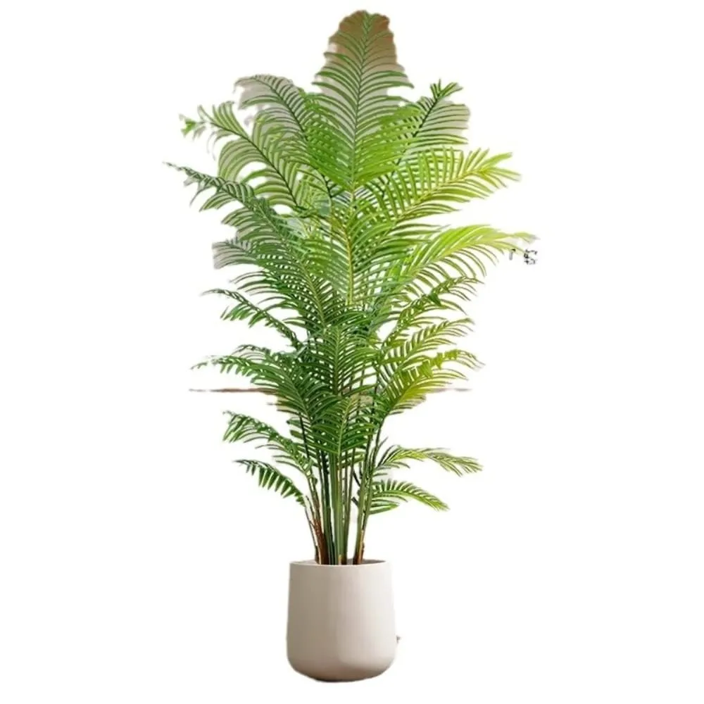 窩G 散尾葵仿真綠植 140cm 輕奢假花樹仿生植物 室內大型裝飾客廳盆栽落地擺件