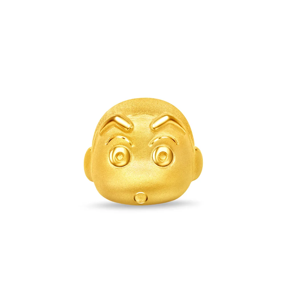 【周大福】蠟筆小新聯名款 小新與小白黃金串珠(網路限定款/多款可選)