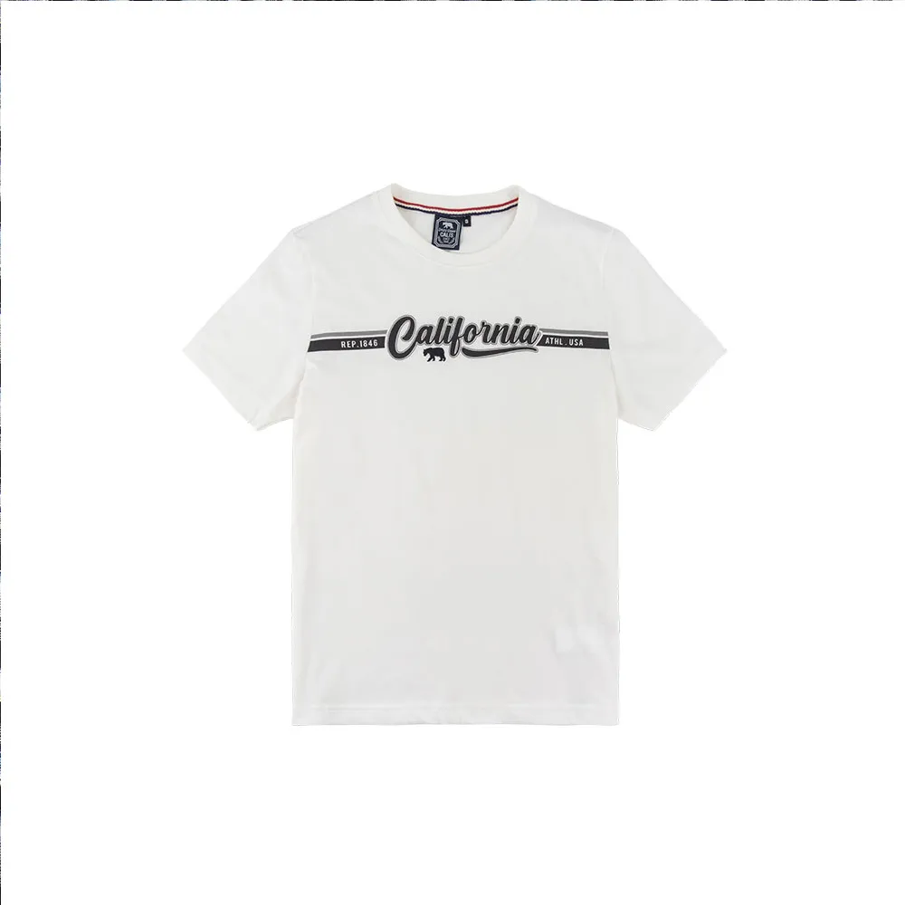 【California Republic】白色圓領短TEE(男)