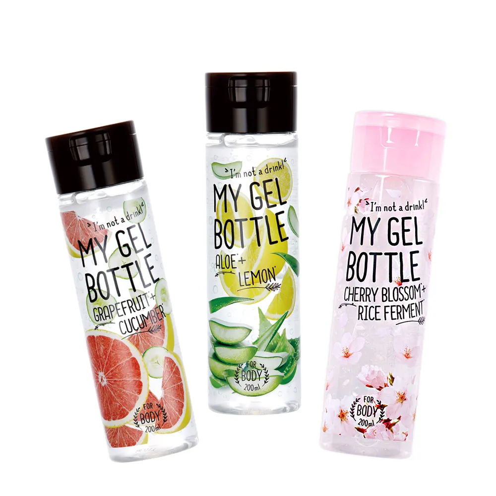 【My Gel Bottle】我的肌膚果汁保濕凝露-葡萄柚.蘆薈檸檬.櫻花(任選2)