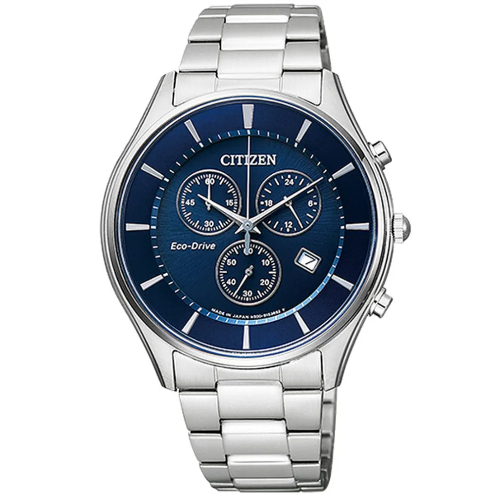 【CITIZEN 星辰】Eco-Drive 意志力牽動光動能三眼腕錶(AT2360-59L)