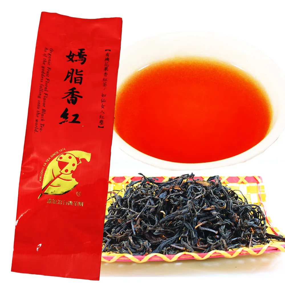 【鑫龍源】嫣脂香紅花果艷香有機紅茶高山茶葉6包組/無焙火(12g/包共72g/附提袋/有機認證茶/TEA)
