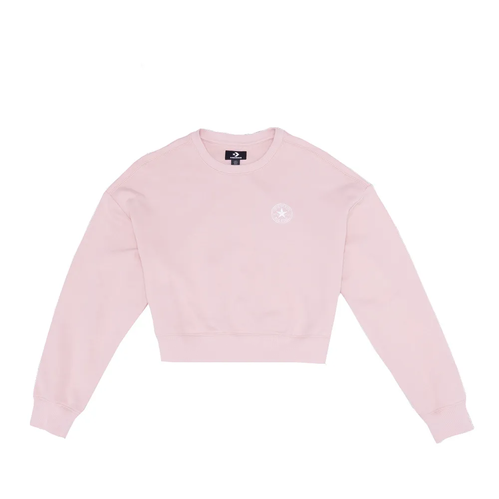 【CONVERSE】長袖 大學T 衛衣 女上衣 FRENCH TERRY LOOSE FLEECE TOP(WCH723-ACQ)