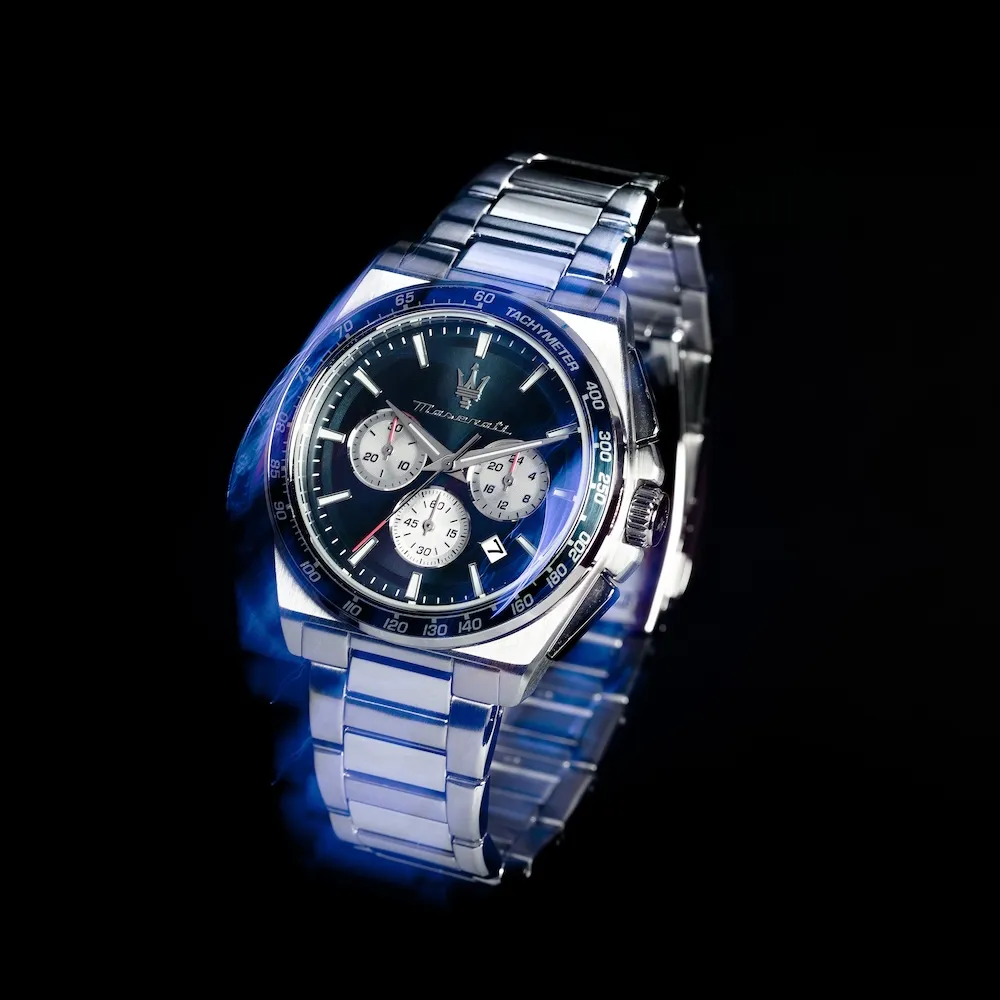 【MASERATI 瑪莎拉蒂】Velocita系列 卓越馳速三眼手錶 不鏽鋼錶帶 43MM R8873652005()
