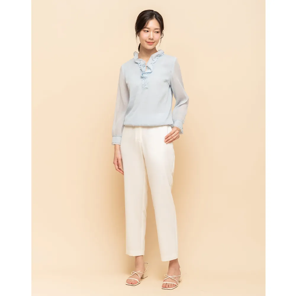 【perng yuh 芃諭名品】都會雅緻 輕彈斜紋 錐形褲(2025 SS Collection|4A春夏新品上市)